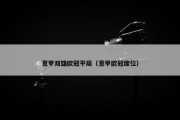 意甲双雄欧冠平局（意甲欧冠席位）
