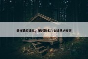最多英超球队，英超最多几支球队进欧冠