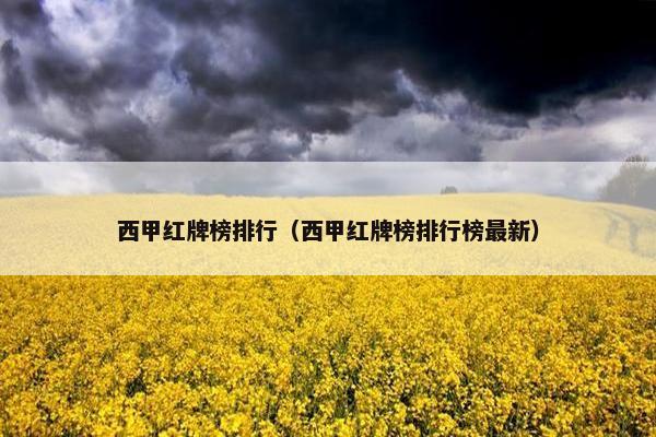 西甲红牌榜排行（西甲红牌榜排行榜最新）