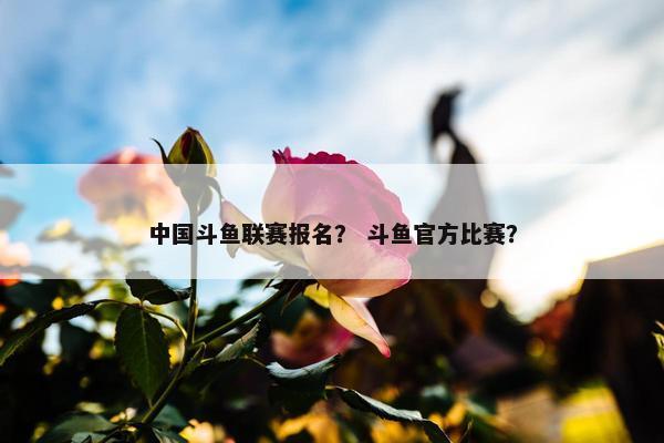 中国斗鱼联赛报名？ 斗鱼官方比赛？