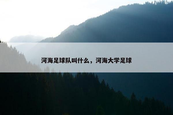 河海足球队叫什么，河海大学足球
