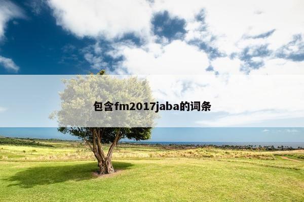 包含fm2017jaba的词条