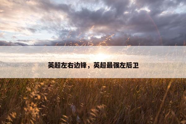 英超左右边锋，英超最强左后卫