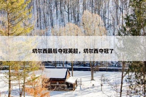 切尔西最后夺冠英超，切尔西夺冠了