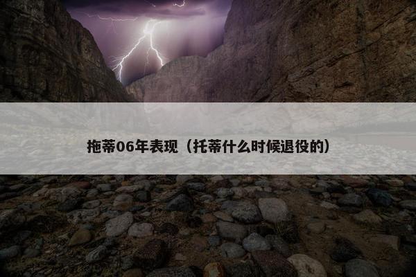 拖蒂06年表现（托蒂什么时候退役的）