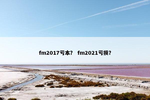 fm2017亏本？ fm2021亏损？