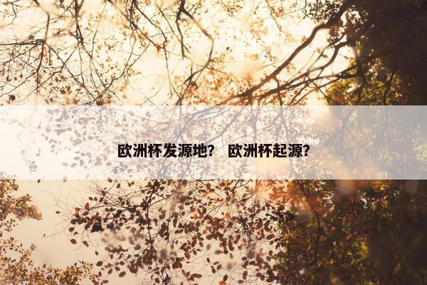 欧洲杯发源地？ 欧洲杯起源？