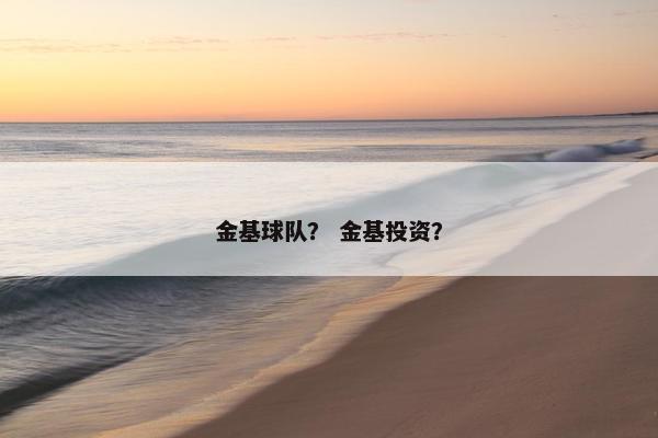金基球队？ 金基投资？