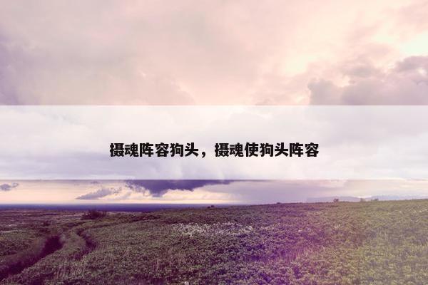 摄魂阵容狗头，摄魂使狗头阵容