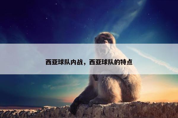 西亚球队内战，西亚球队的特点