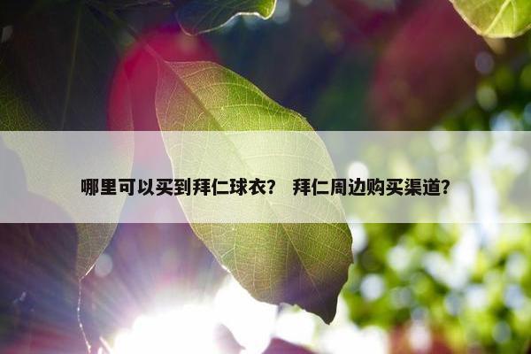 哪里可以买到拜仁球衣？ 拜仁周边购买渠道？