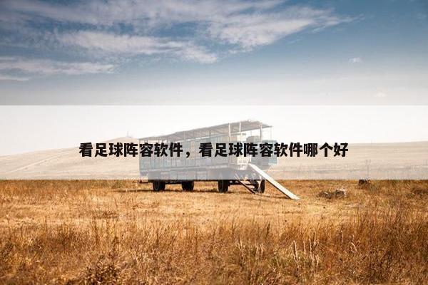看足球阵容软件，看足球阵容软件哪个好