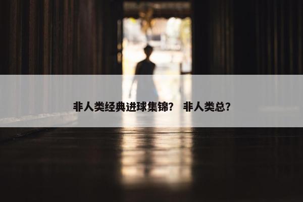 非人类经典进球集锦？ 非人类总？