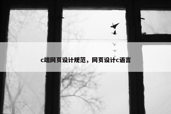 c端网页设计规范，网页设计c语言