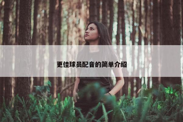 更佳球员配音的简单介绍