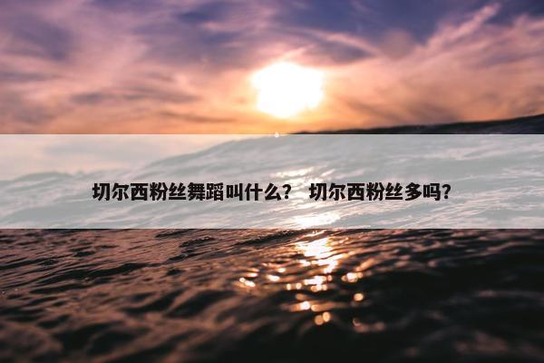 切尔西粉丝舞蹈叫什么？ 切尔西粉丝多吗？