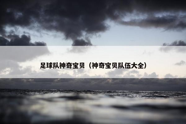 足球队神奇宝贝（神奇宝贝队伍大全）