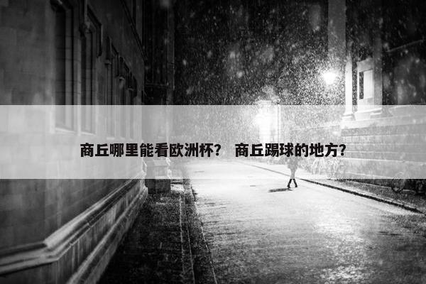 商丘哪里能看欧洲杯？ 商丘踢球的地方？