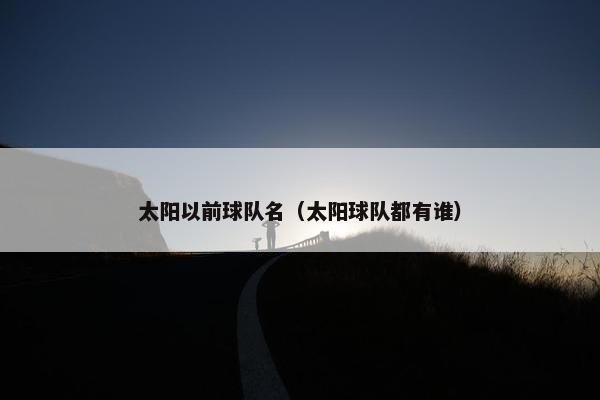 太阳以前球队名（太阳球队都有谁）