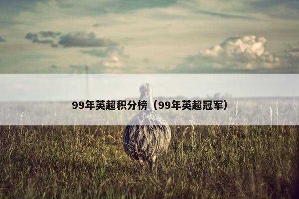 99年英超积分榜（99年英超冠军）