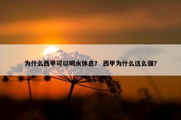 为什么西甲可以喝水休息？ 西甲为什么这么强？