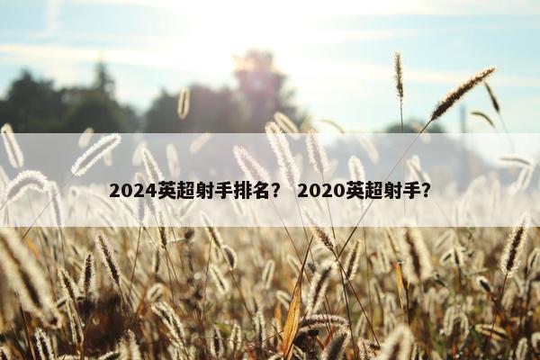 2024英超射手排名？ 2020英超射手？