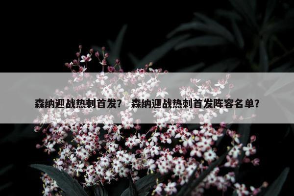 森纳迎战热刺首发？ 森纳迎战热刺首发阵容名单？
