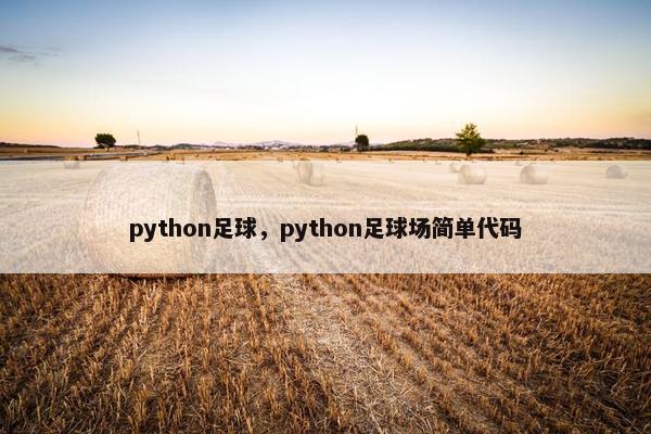 python足球，python足球场简单代码