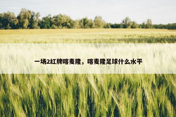 一场2红牌喀麦隆，喀麦隆足球什么水平