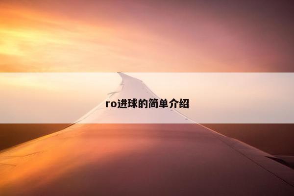 ro进球的简单介绍