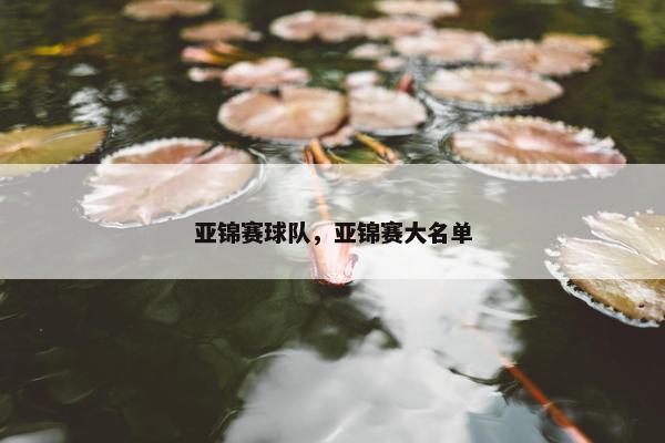 亚锦赛球队，亚锦赛大名单