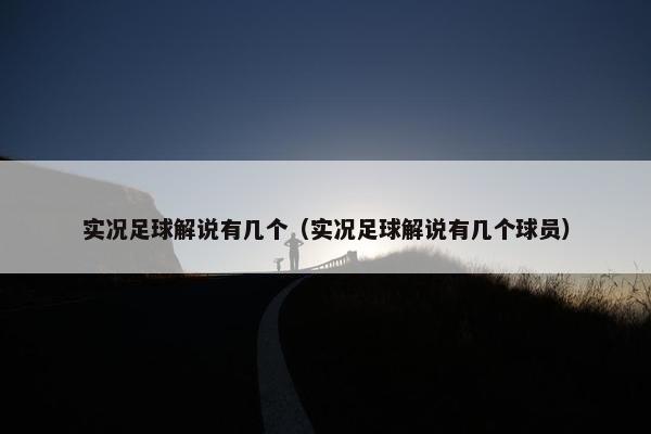 实况足球解说有几个（实况足球解说有几个球员）