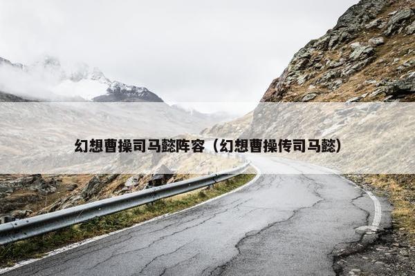 幻想曹操司马懿阵容（幻想曹操传司马懿）