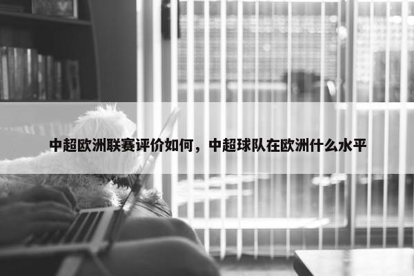 中超欧洲联赛评价如何，中超球队在欧洲什么水平
