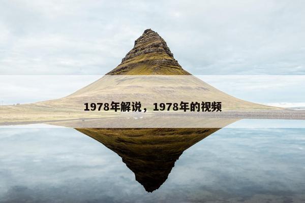 1978年解说，1978年的视频