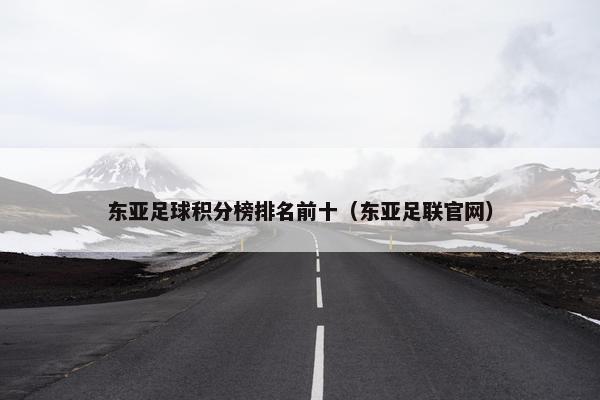东亚足球积分榜排名前十（东亚足联官网）