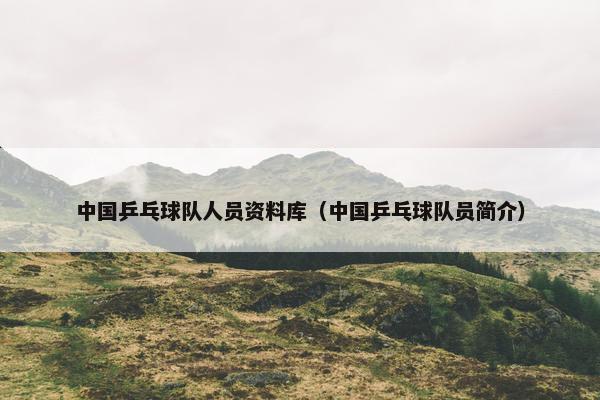 中国乒乓球队人员资料库（中国乒乓球队员简介）