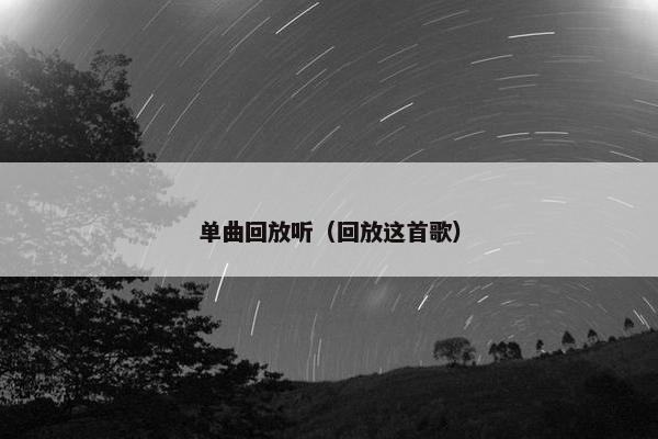 单曲回放听（回放这首歌）