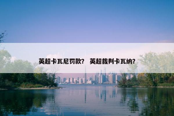 英超卡瓦尼罚款？ 英超裁判卡瓦纳？