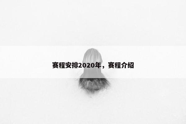 赛程安排2020年，赛程介绍