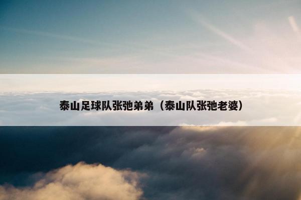 泰山足球队张弛弟弟（泰山队张弛老婆）