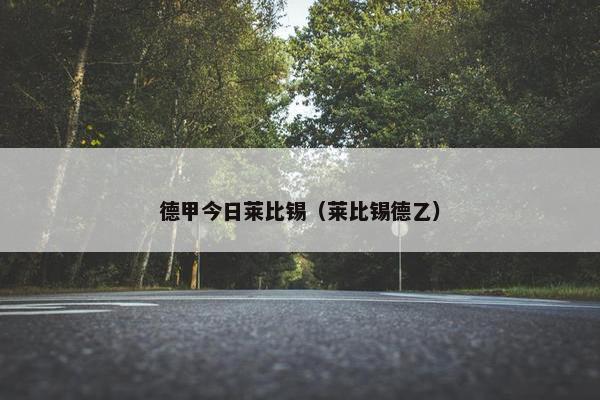 德甲今日莱比锡（莱比锡德乙）