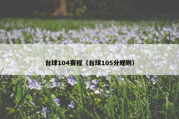 台球104赛程（台球105分规则）