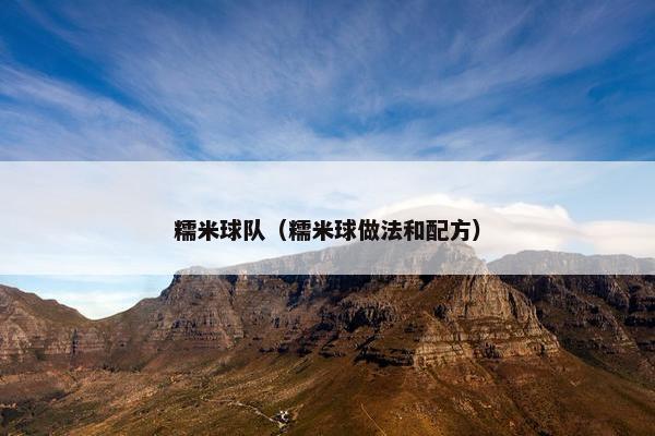 糯米球队（糯米球做法和配方）