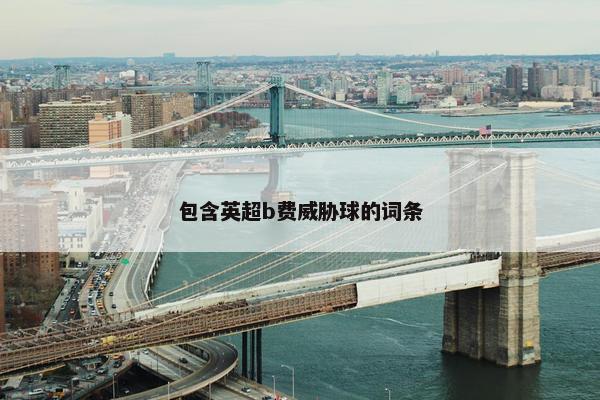 包含英超b费威胁球的词条