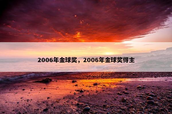 2006年金球奖，2006年金球奖得主