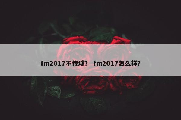 fm2017不传球？ fm2017怎么样？