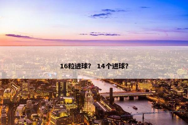 16粒进球？ 14个进球？