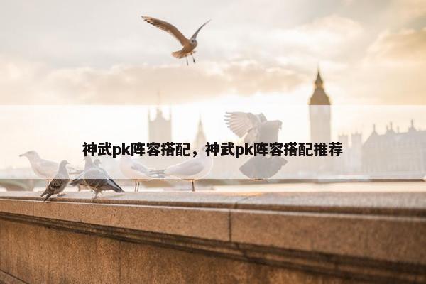 神武pk阵容搭配，神武pk阵容搭配推荐