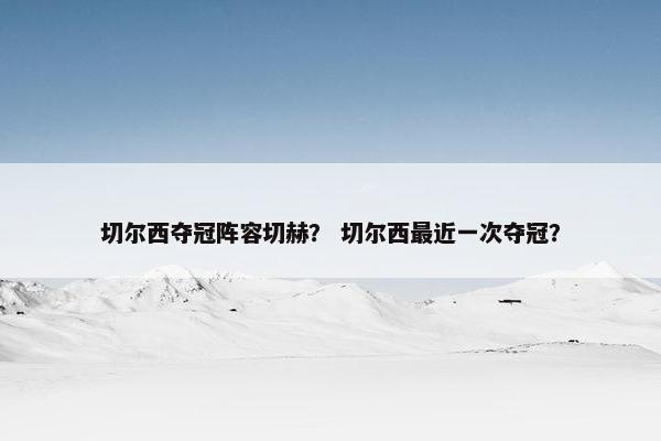 切尔西夺冠阵容切赫？ 切尔西最近一次夺冠？